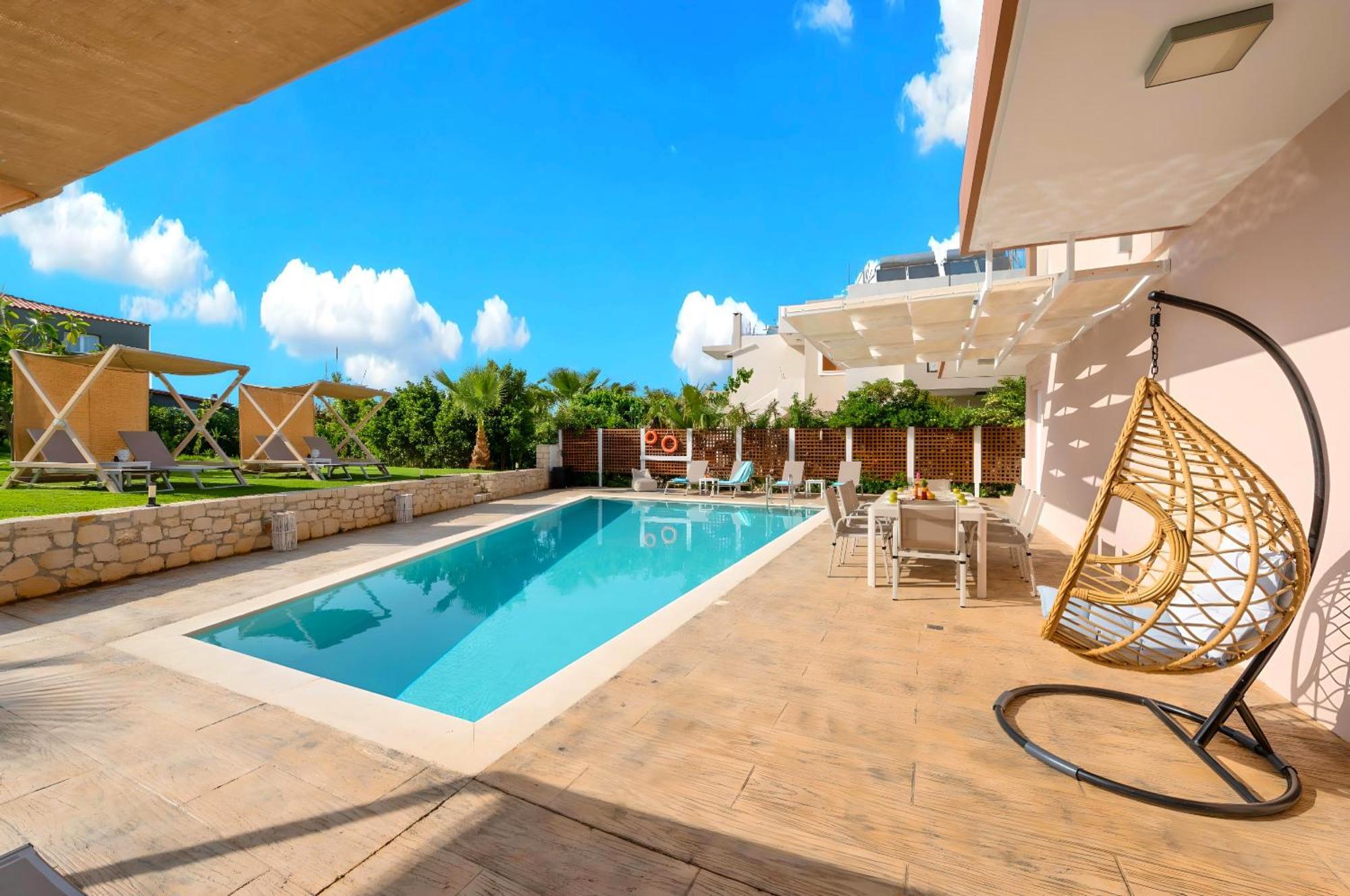 Allas Villa Heated Pool Chania  Buitenkant foto