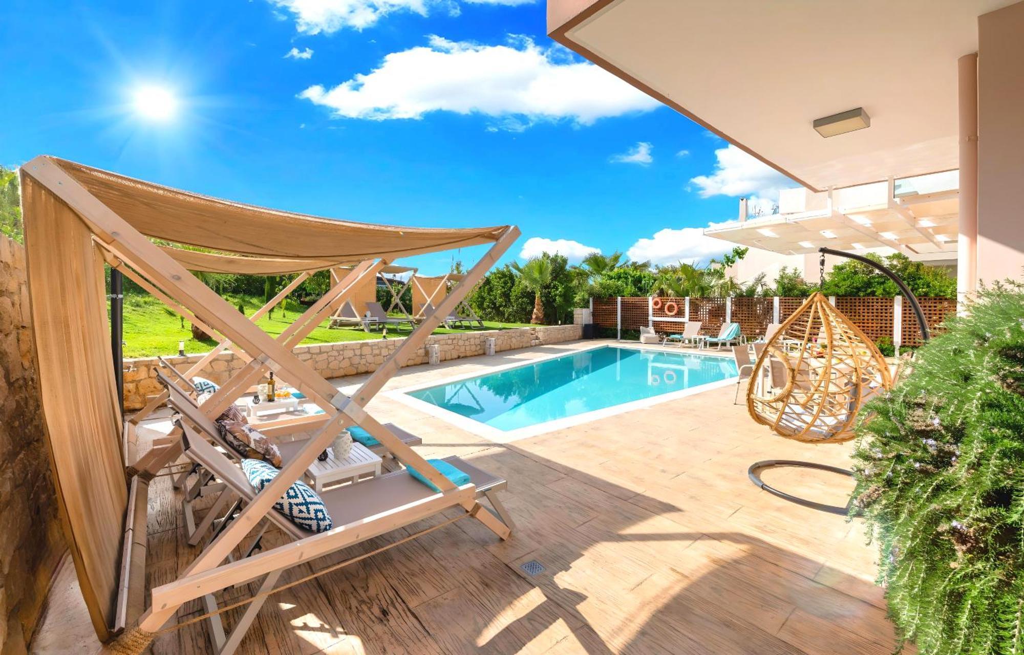 Allas Villa Heated Pool Chania  Buitenkant foto