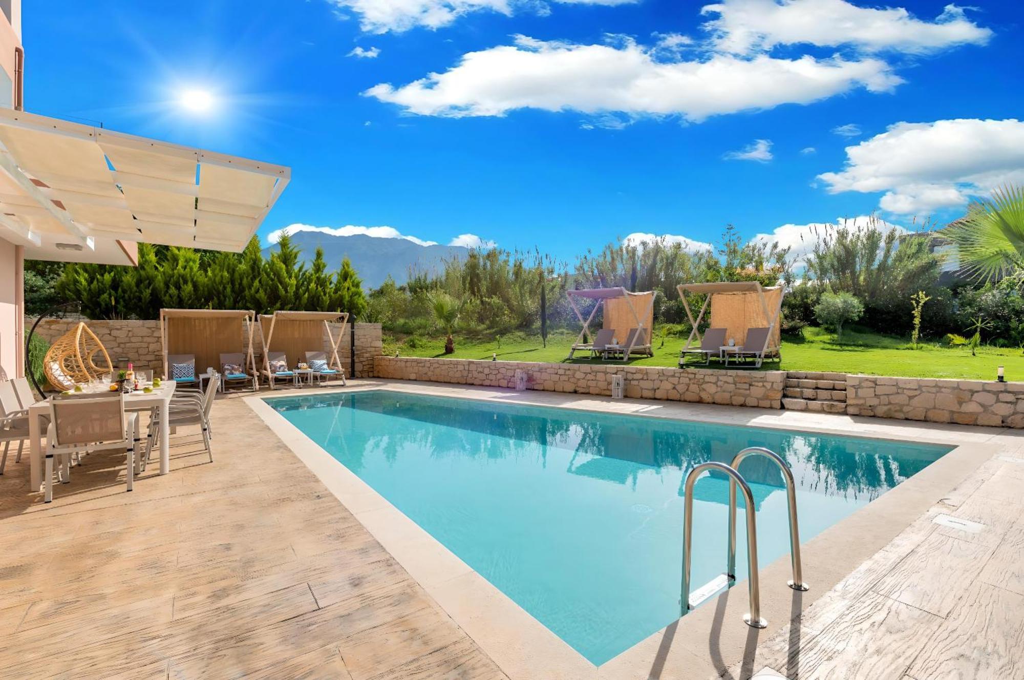 Allas Villa Heated Pool Chania  Buitenkant foto