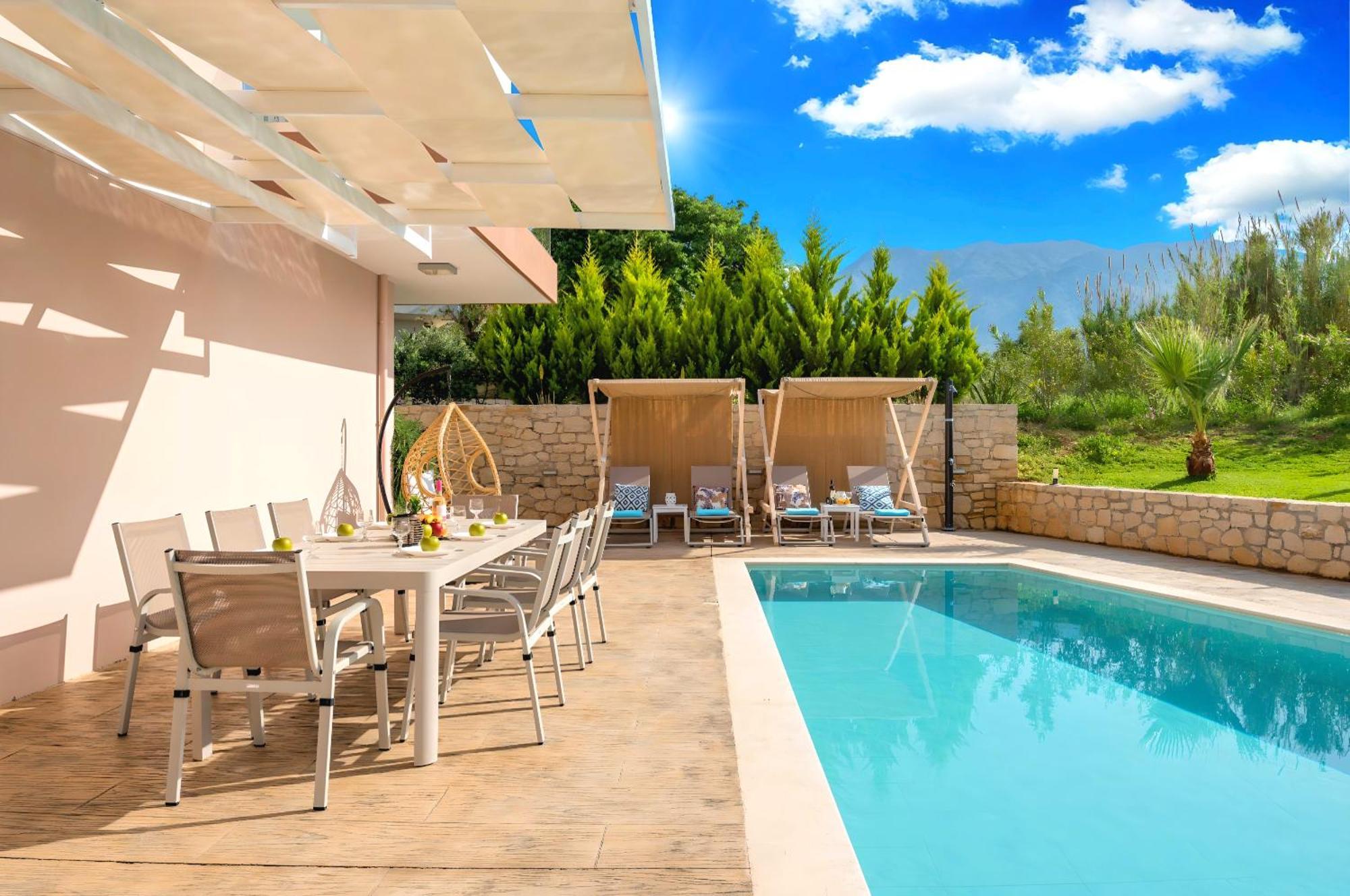 Allas Villa Heated Pool Chania  Buitenkant foto