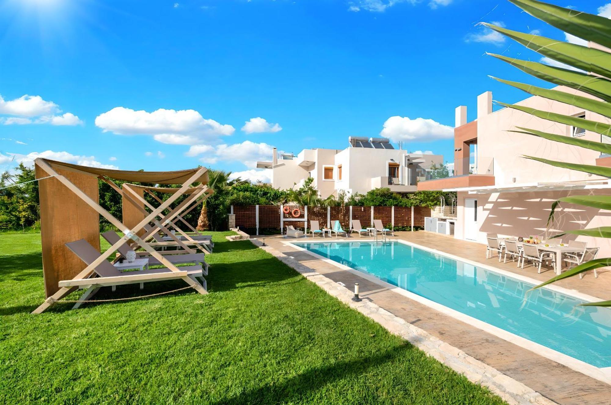 Allas Villa Heated Pool Chania  Buitenkant foto